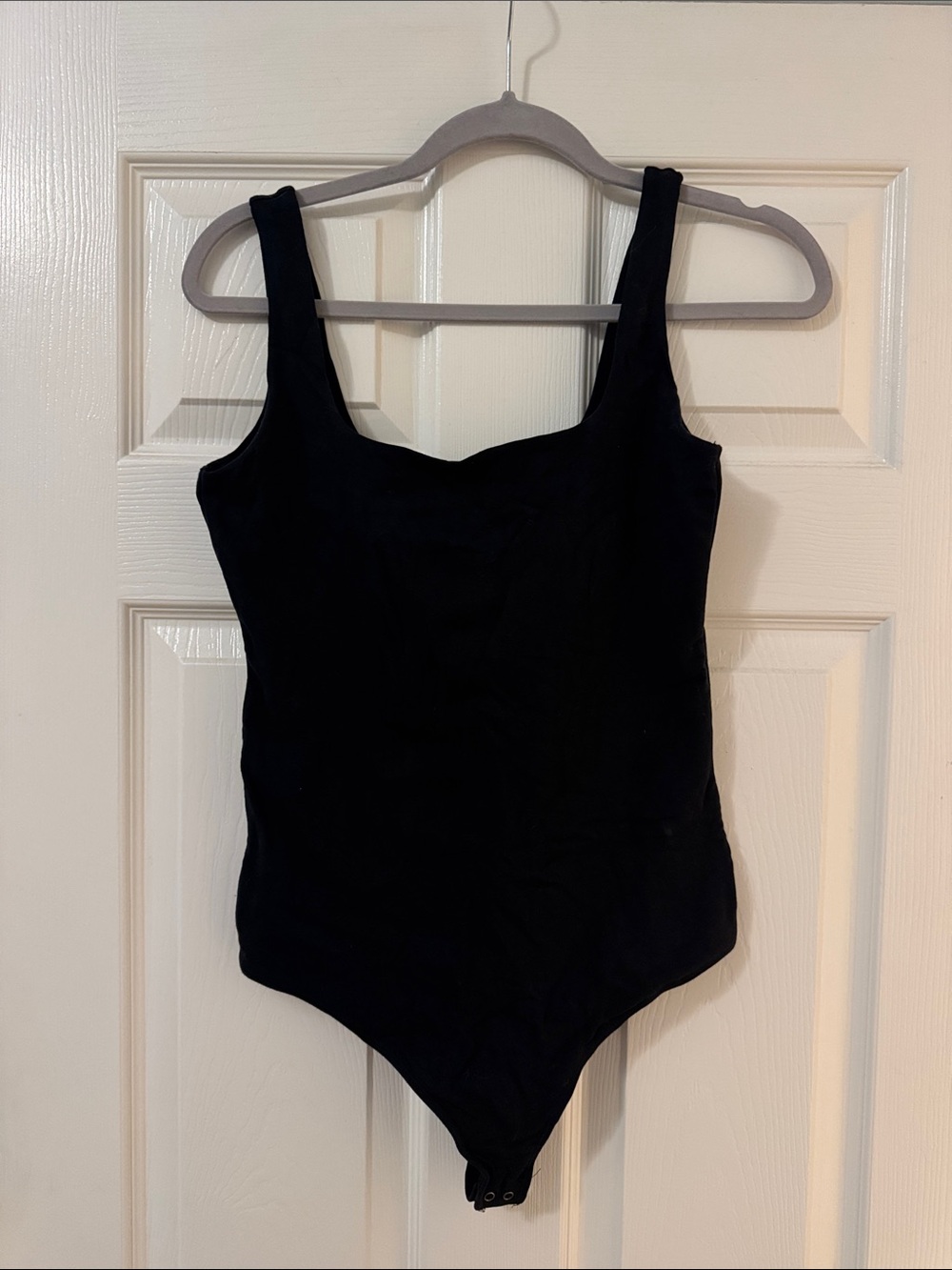 Black Women’s One-Piece Bodysuit - Classic Scoop Neck